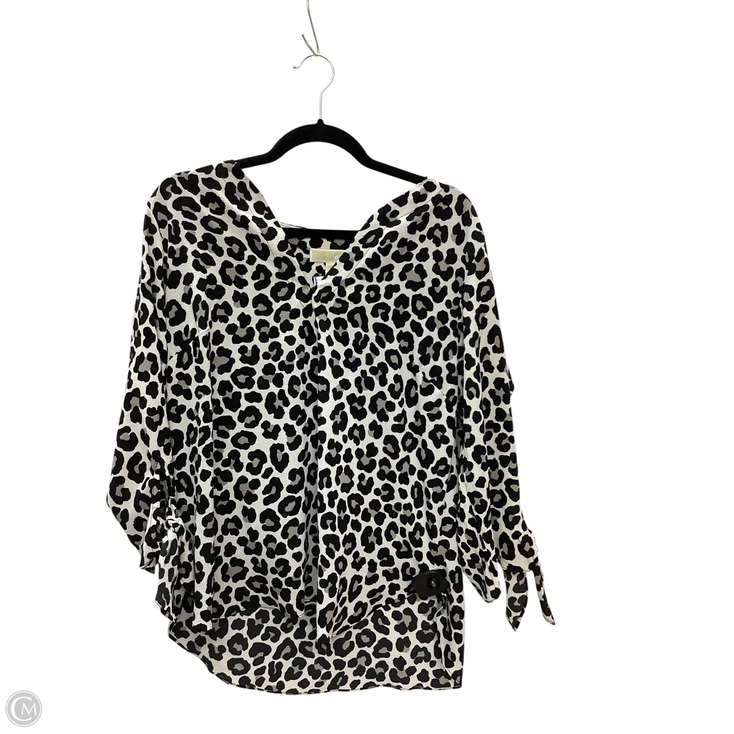 Top Long Sleeve By Michael By Michael Kors In Animal Print, Size: L