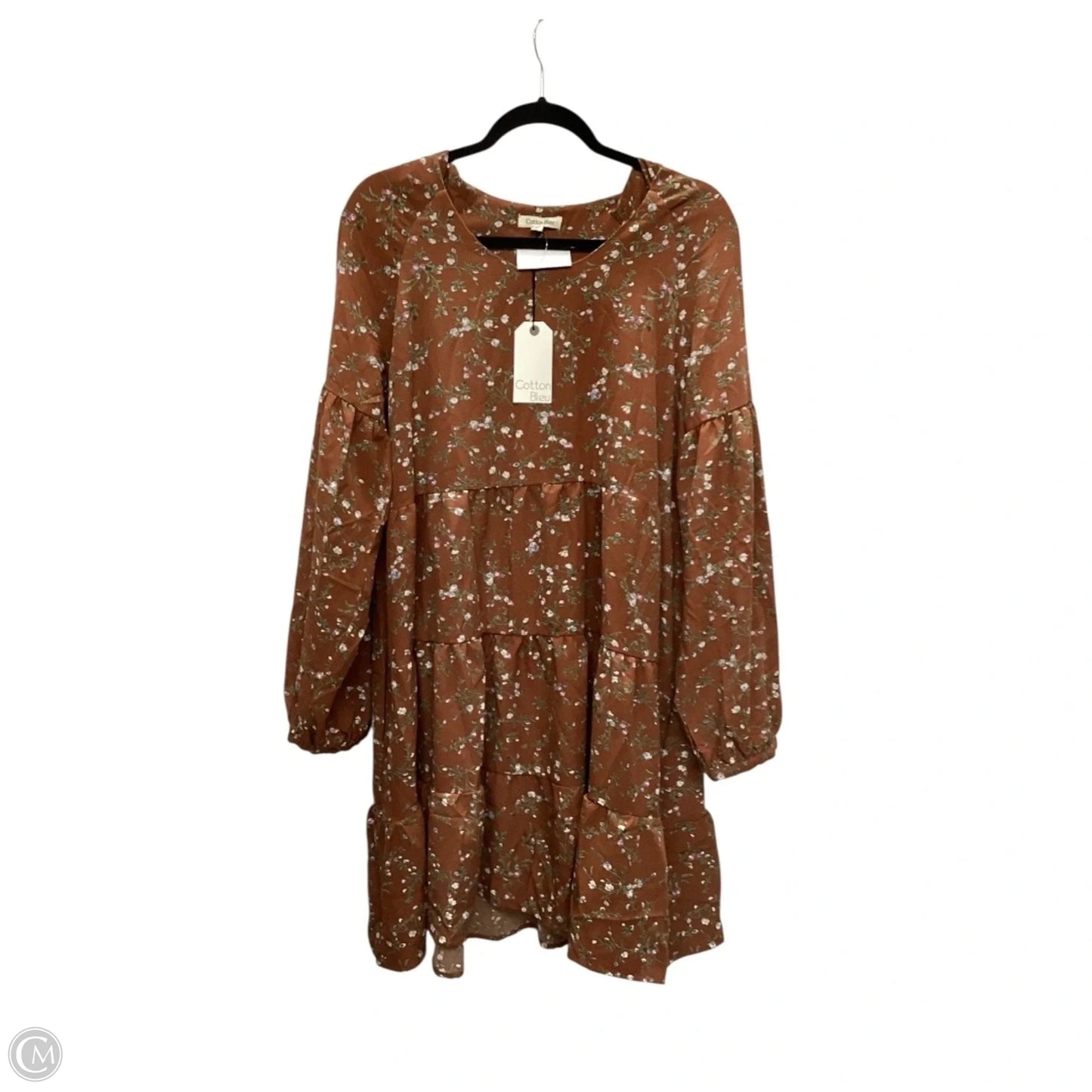 Dress Casual Midi By Cotton Bleu In Brown, Size: S