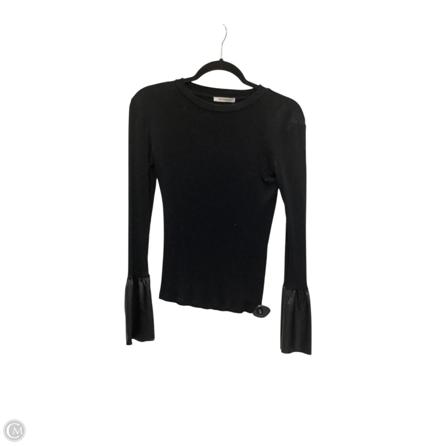 Top Long Sleeve Basic By Zara Basic In Black, Size: S