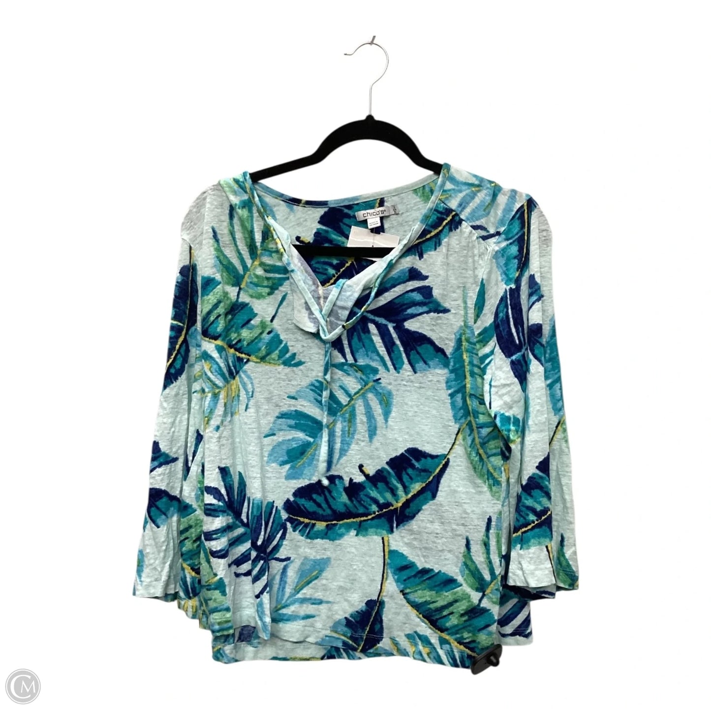 Top Long Sleeve By Chicos In Blue, Size: Xl