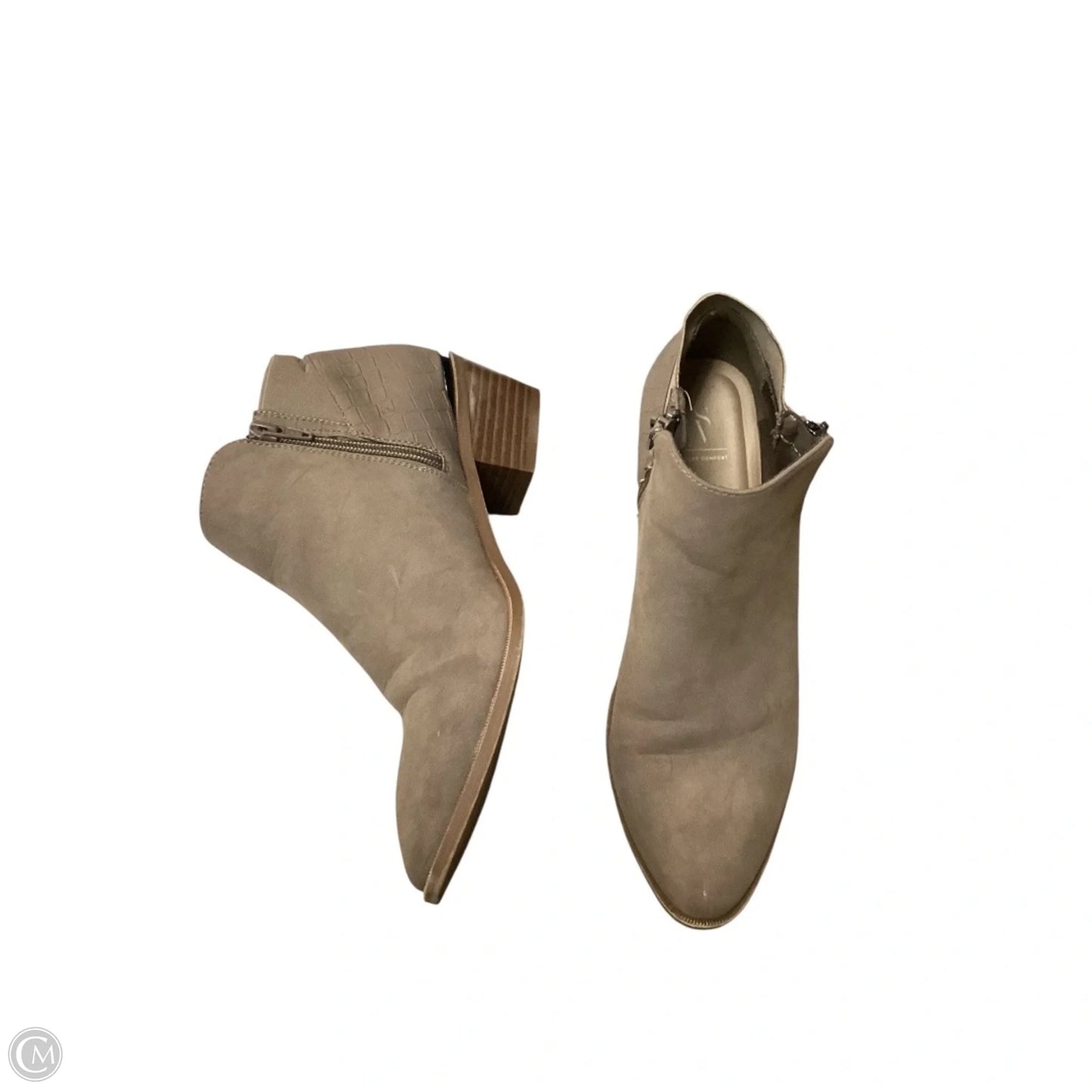 Boots Ankle Heels By Simply Vera In Brown, Size: 9.5