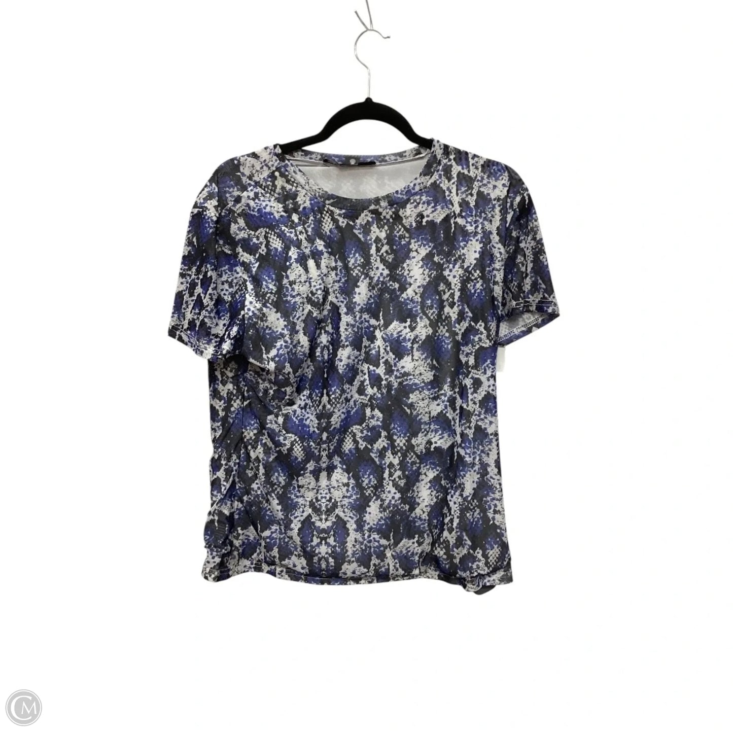 Top Short Sleeve By New York And Co In Snakeskin Print, Size: Xl