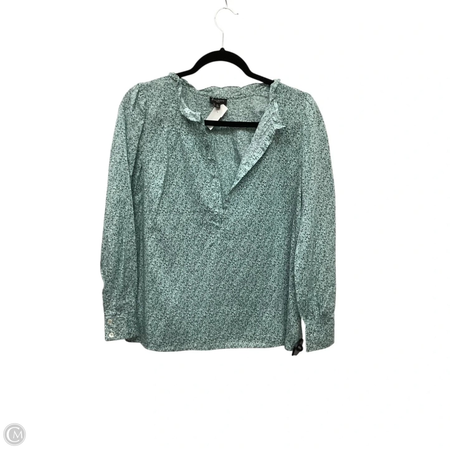 Top Long Sleeve By Talbots In Green, Size: Sp
