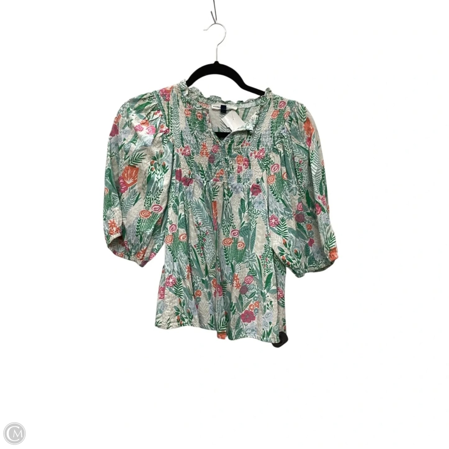 Top Short Sleeve By Michelle Mcdowell In Green, Size: S
