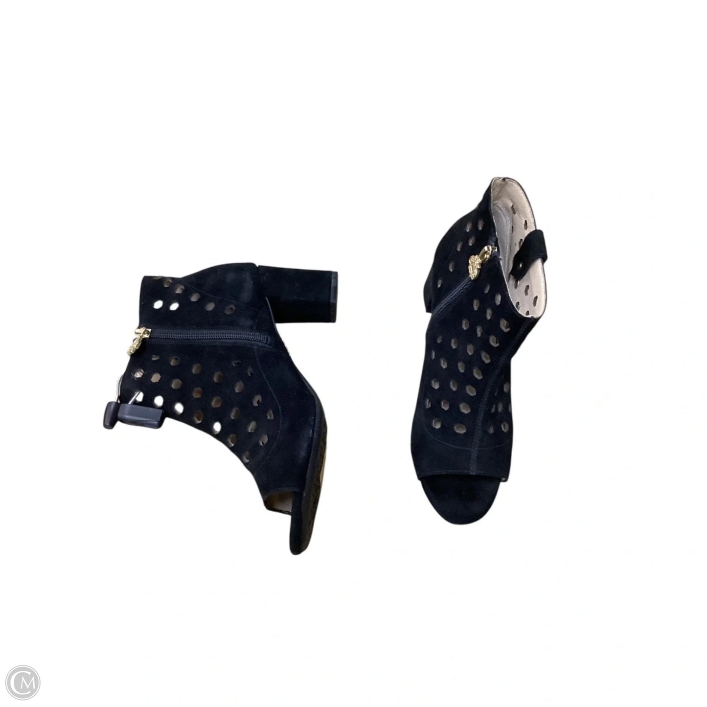 Sandals Heels Block By Clothes Mentor In Black, Size: 8.5