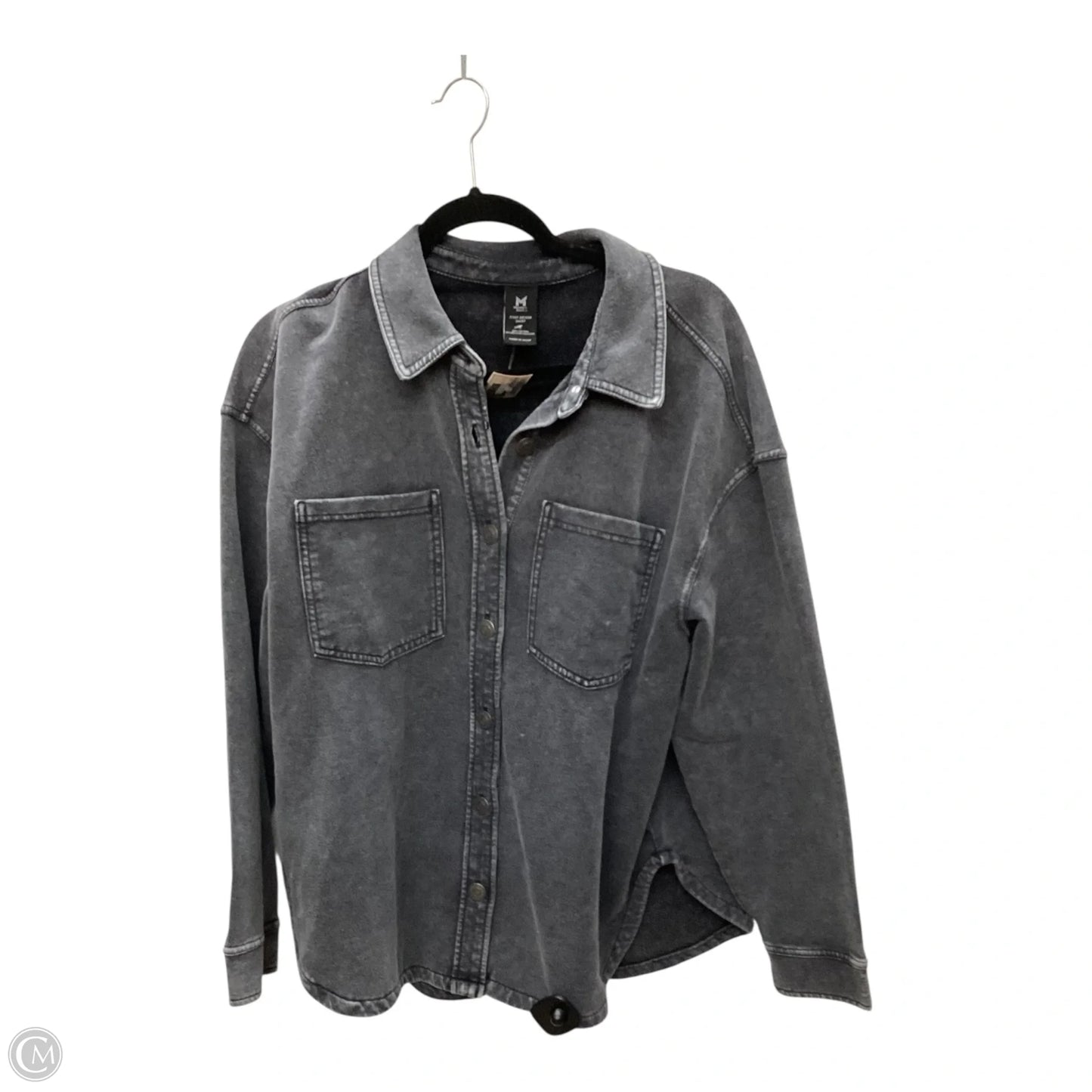 Jacket Shirt By Members Mark In Grey, Size: L