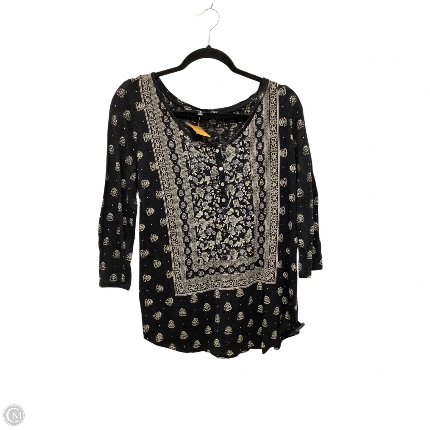 Top Long Sleeve By Lucky Brand In Black, Size: L