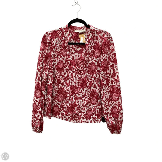 Top Long Sleeve By Loft In Red, Size: M
