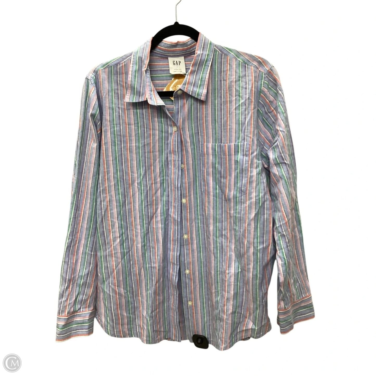 Top Long Sleeve By Gap In Multi-colored, Size: L