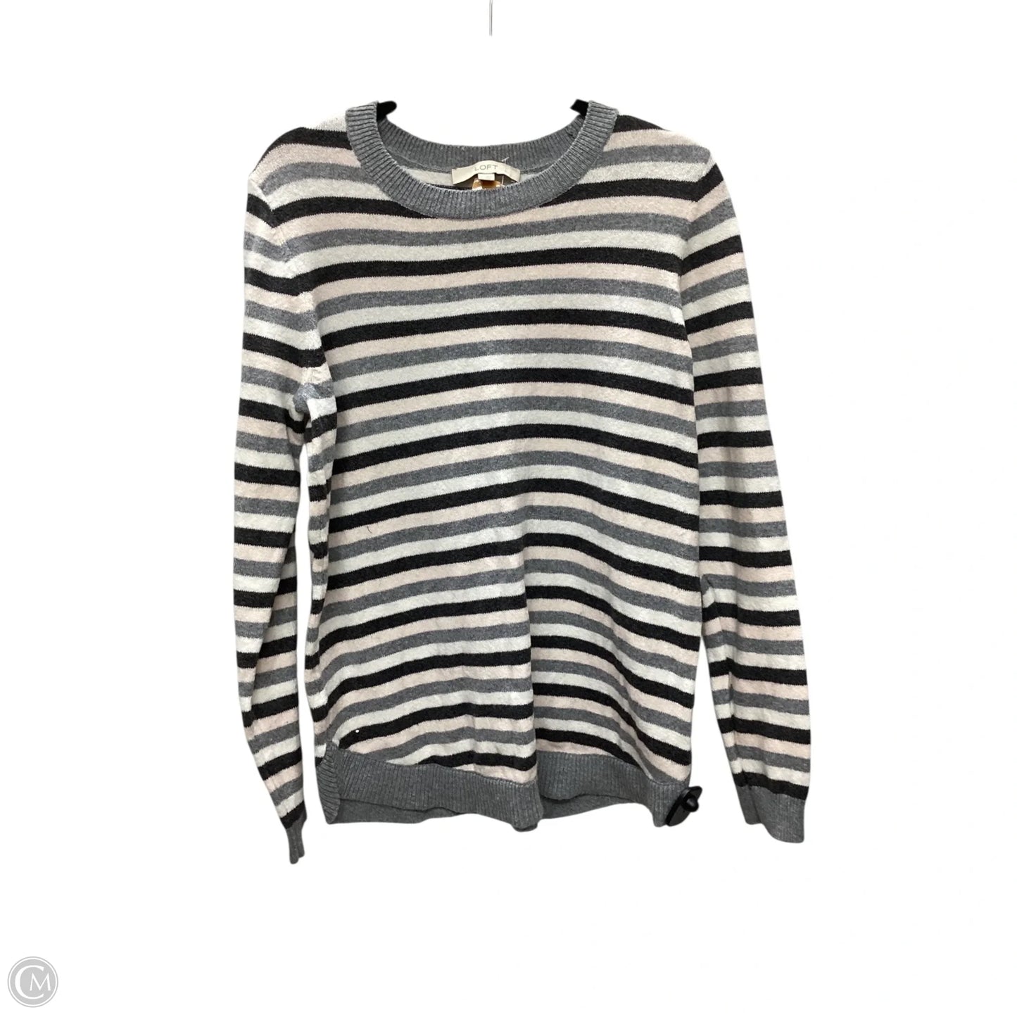 Sweater By Loft In Striped Pattern, Size: L