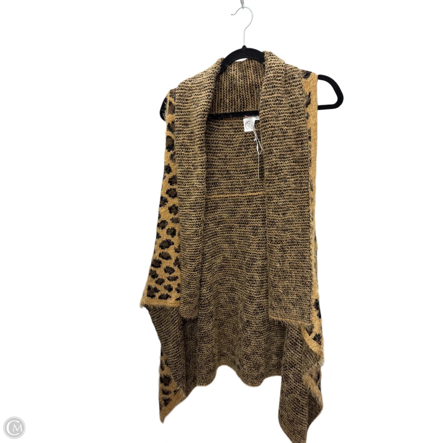 Vest Faux Fur & Sherpa By Clothes Mentor In Animal Print, Size: Osfm