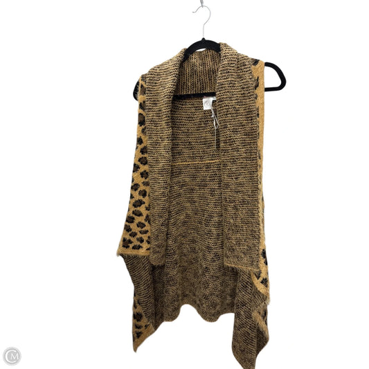 Vest Faux Fur & Sherpa By Clothes Mentor In Animal Print, Size: Osfm