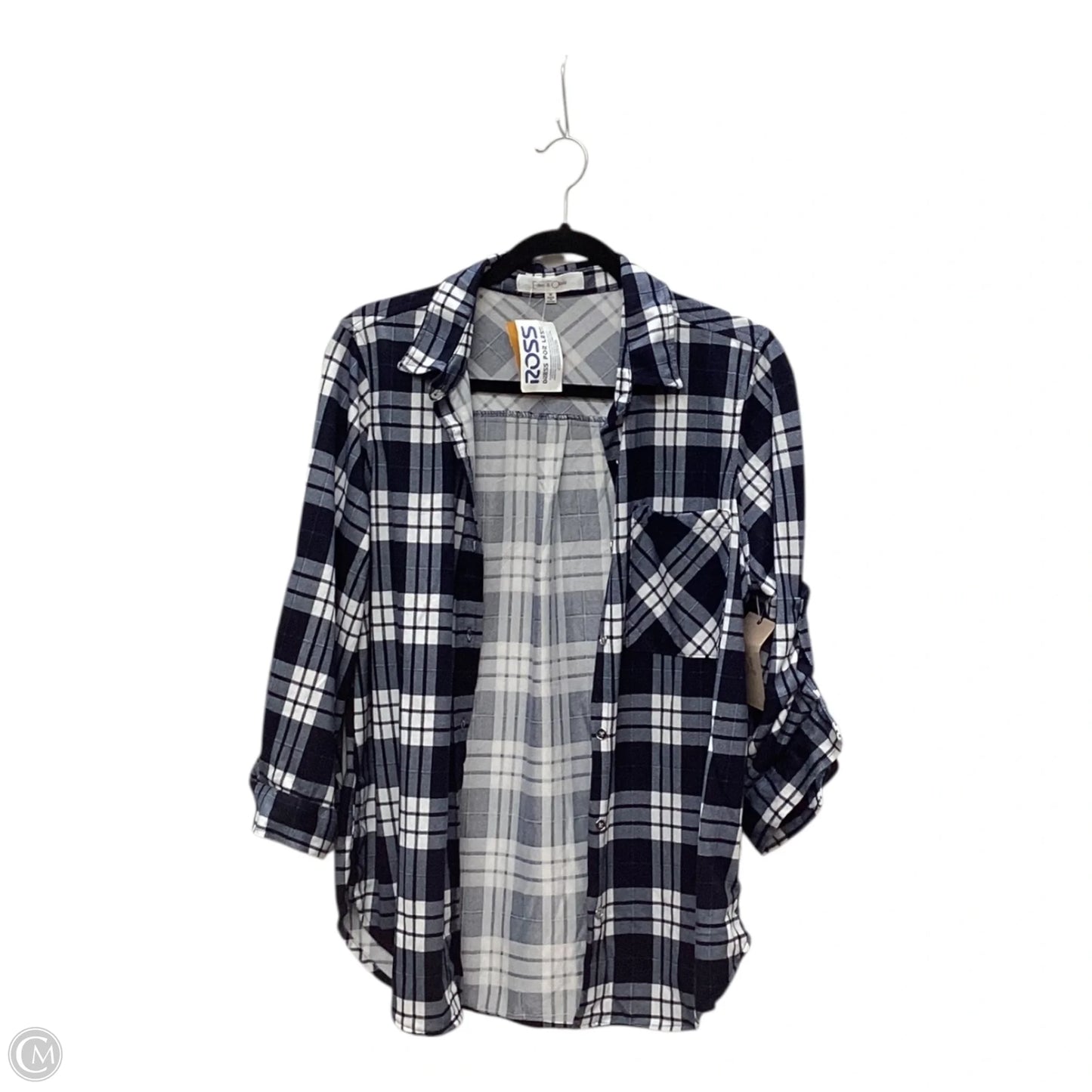 Top Long Sleeve By Eden & Olivia In Navy, Size: M