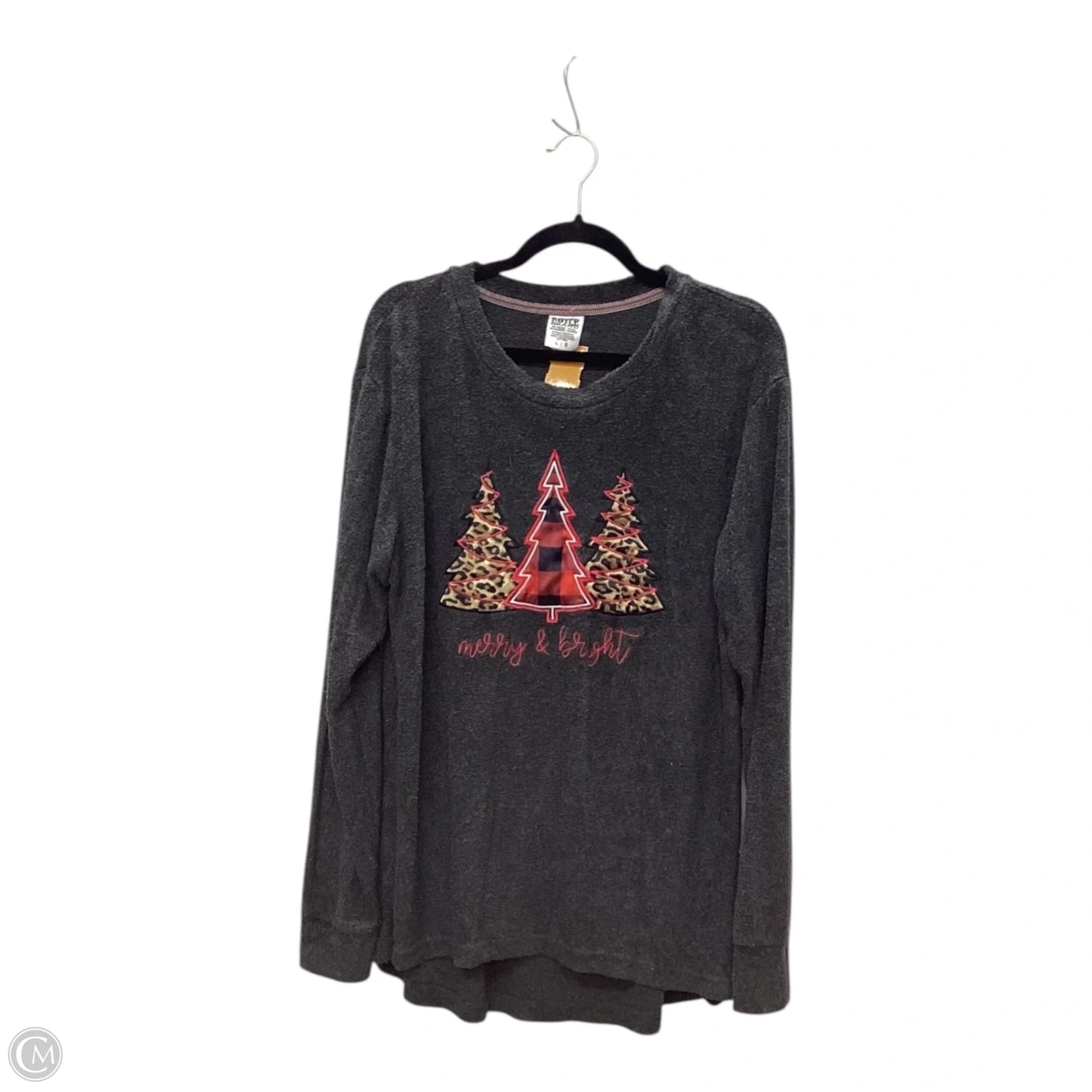 Top Long Sleeve By Clothes Mentor In Grey, Size: L