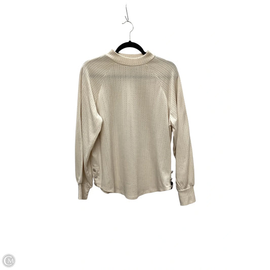 Top Long Sleeve By Como Blu In Tan, Size: S
