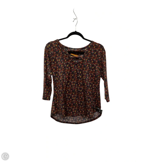 Top 3/4 Sleeve By Kim & Cami In Floral Print, Size: S