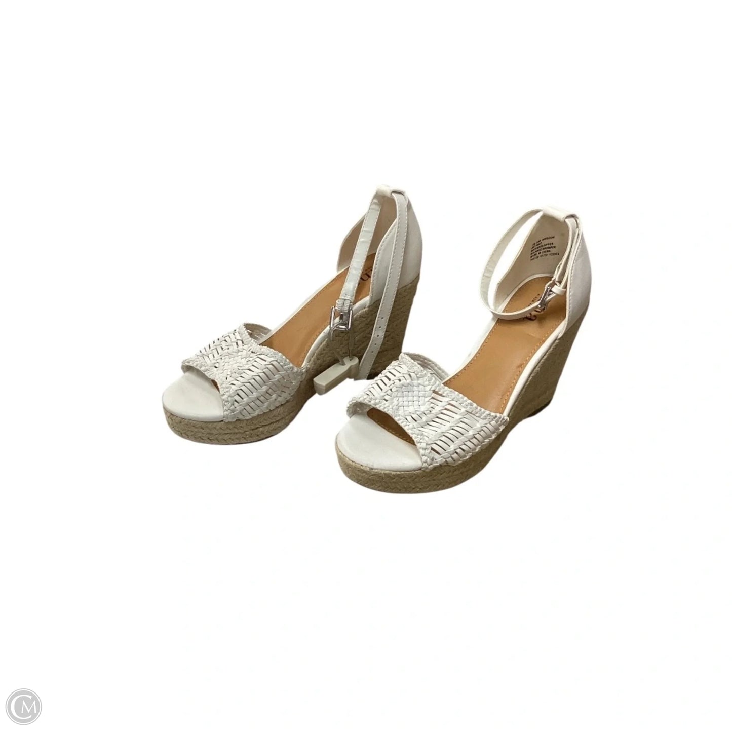 Sandals Heels Wedge By Ana In White, Size: 7