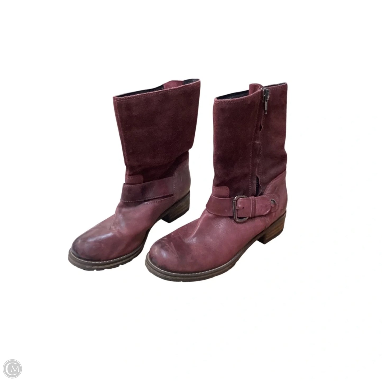 Boots Ankle Heels By Clarks In Red, Size: 8.5