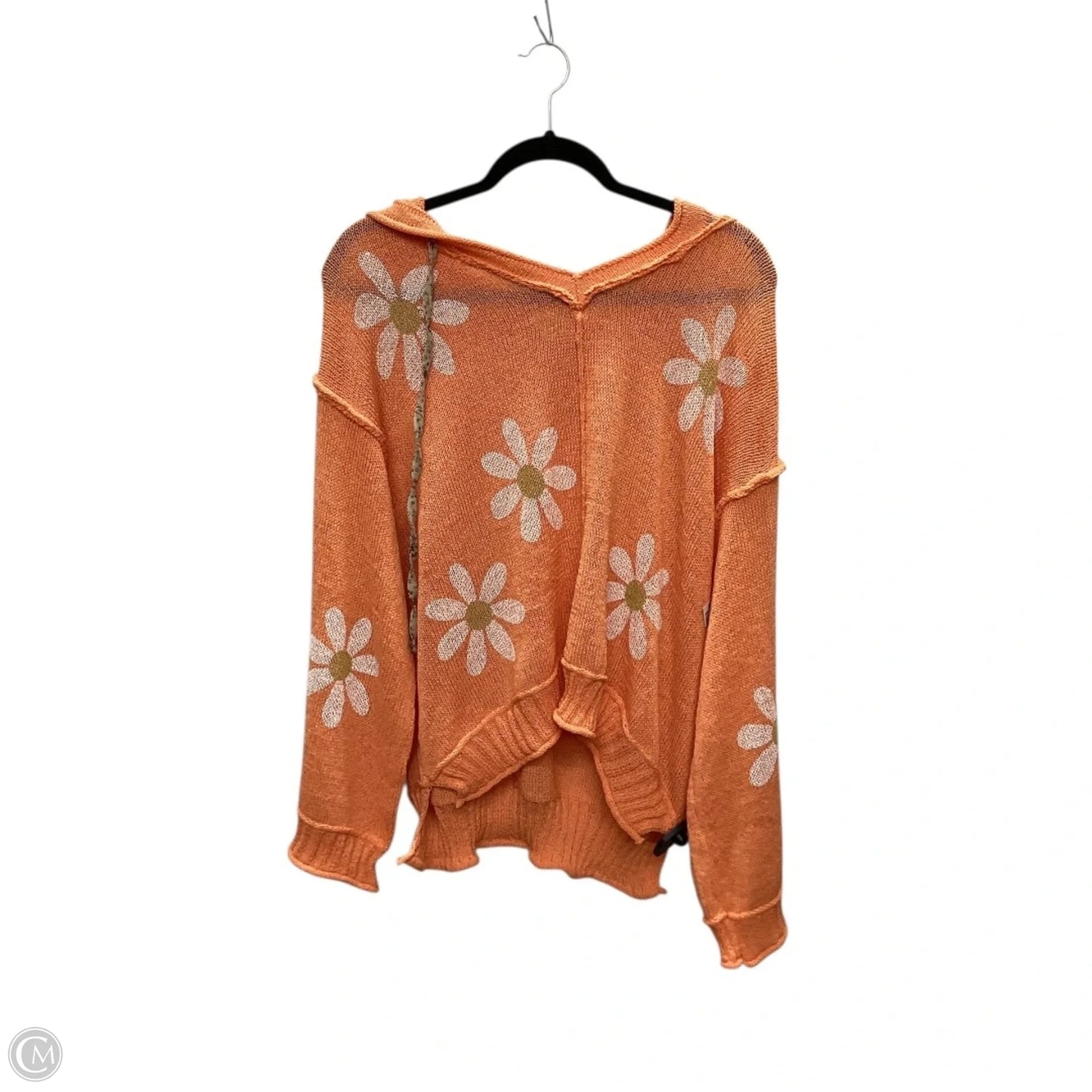 Top Long Sleeve By Pol In Orange, Size: L