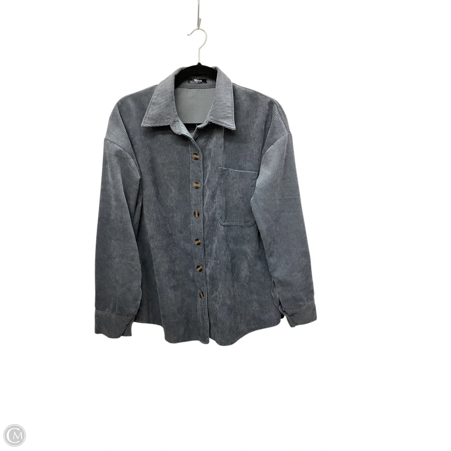 Top Long Sleeve By Clothes Mentor In Grey, Size: M