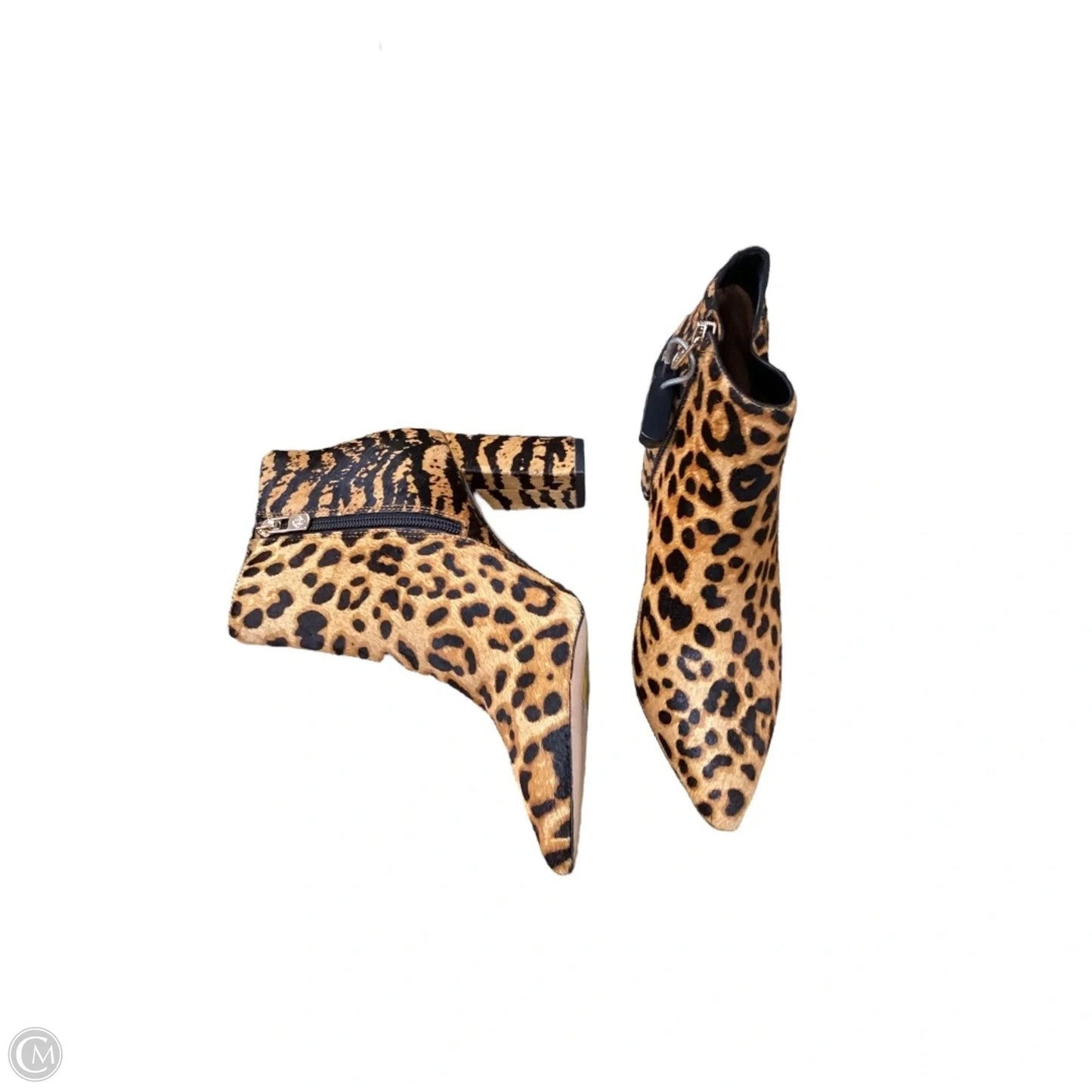 Boots Ankle Heels By Antonio In Animal Print, Size: 7