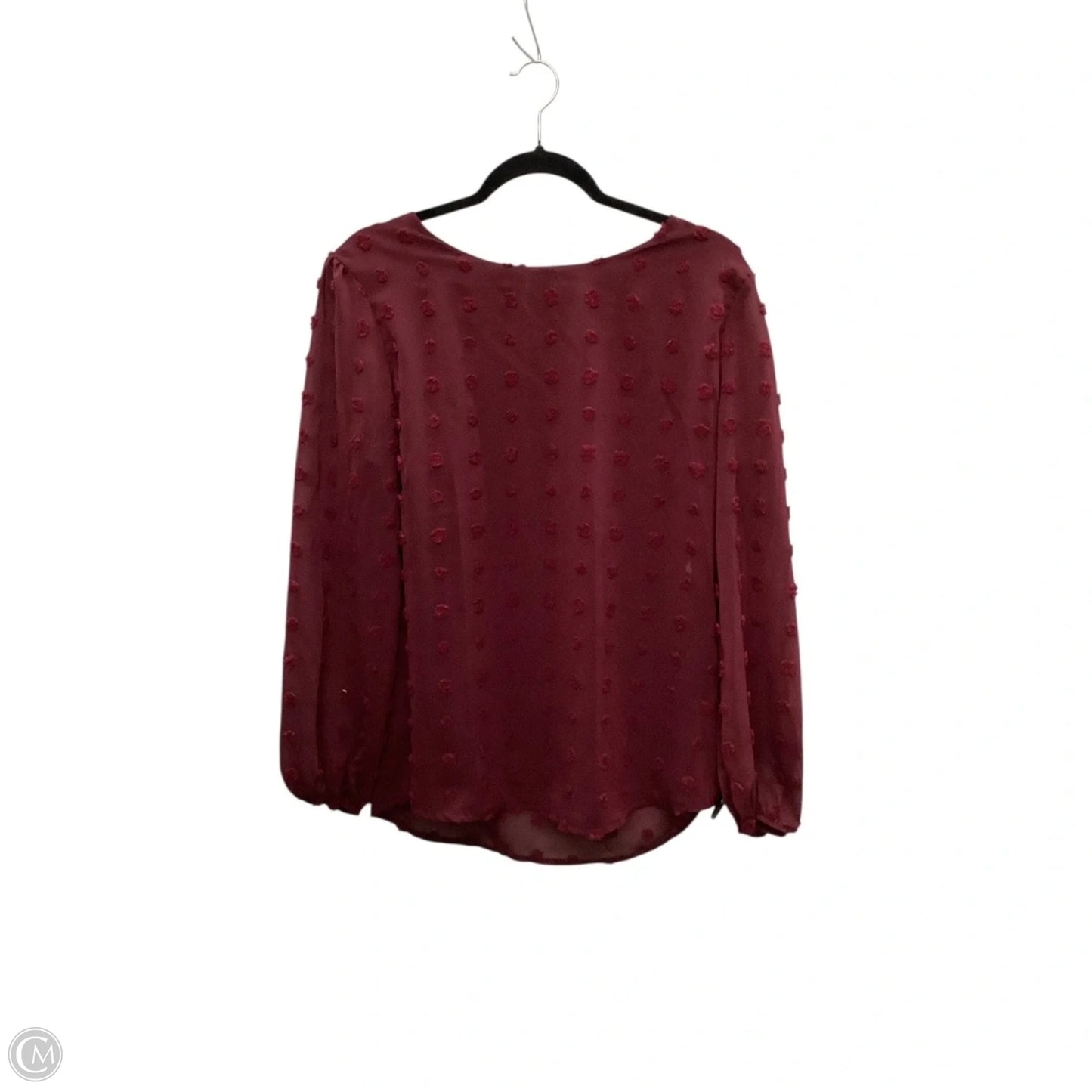 Top Long Sleeve By Clothes Mentor In Red, Size: M
