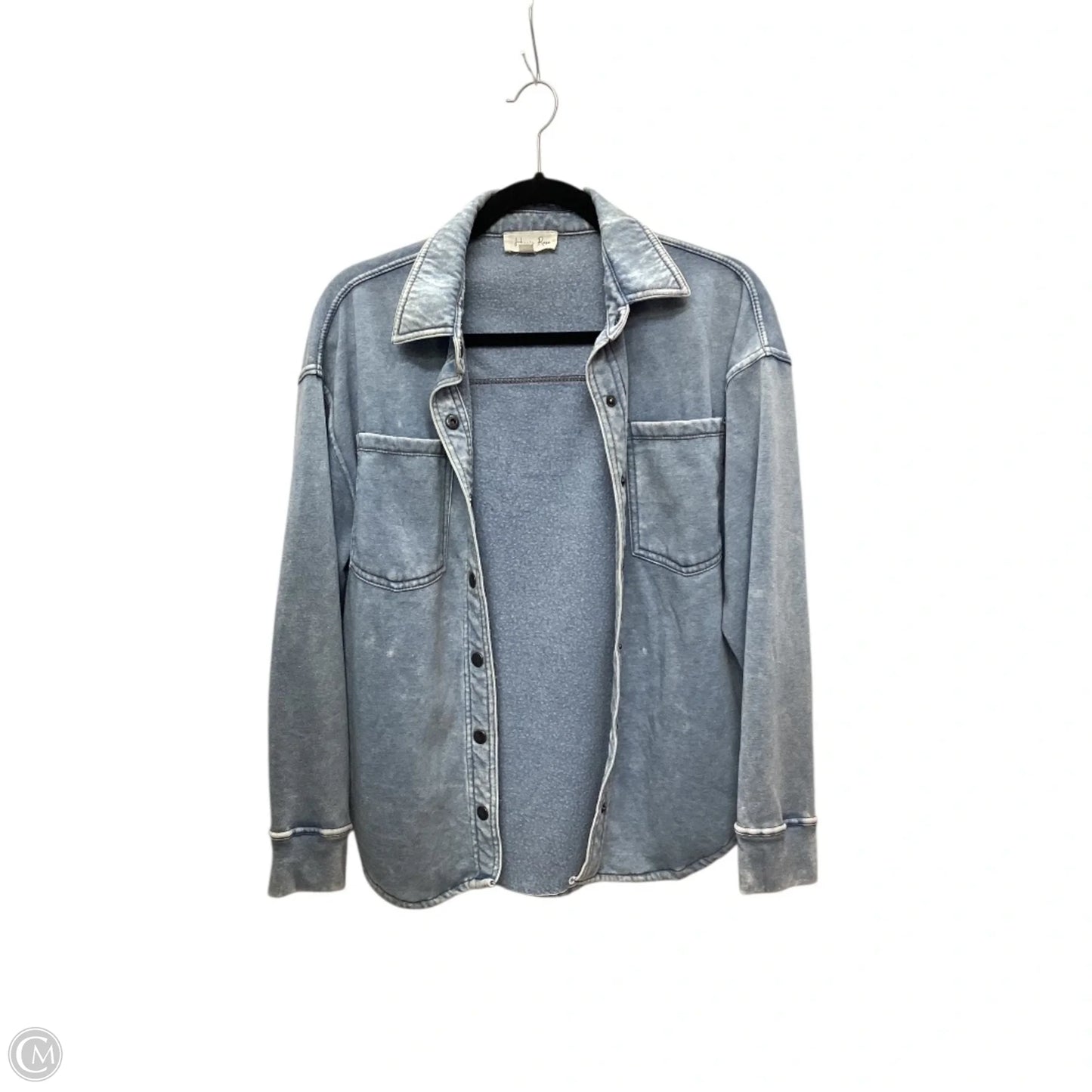 Jacket Shirt By Hippie Rose In Blue, Size: Xs