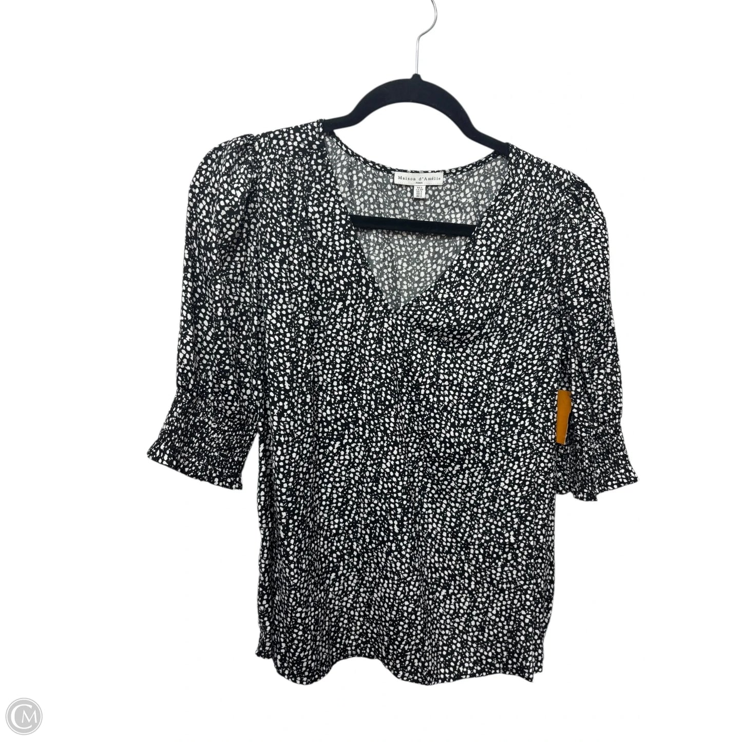 Top 3/4 Sleeve By Maison Damelie In Black, Size: S