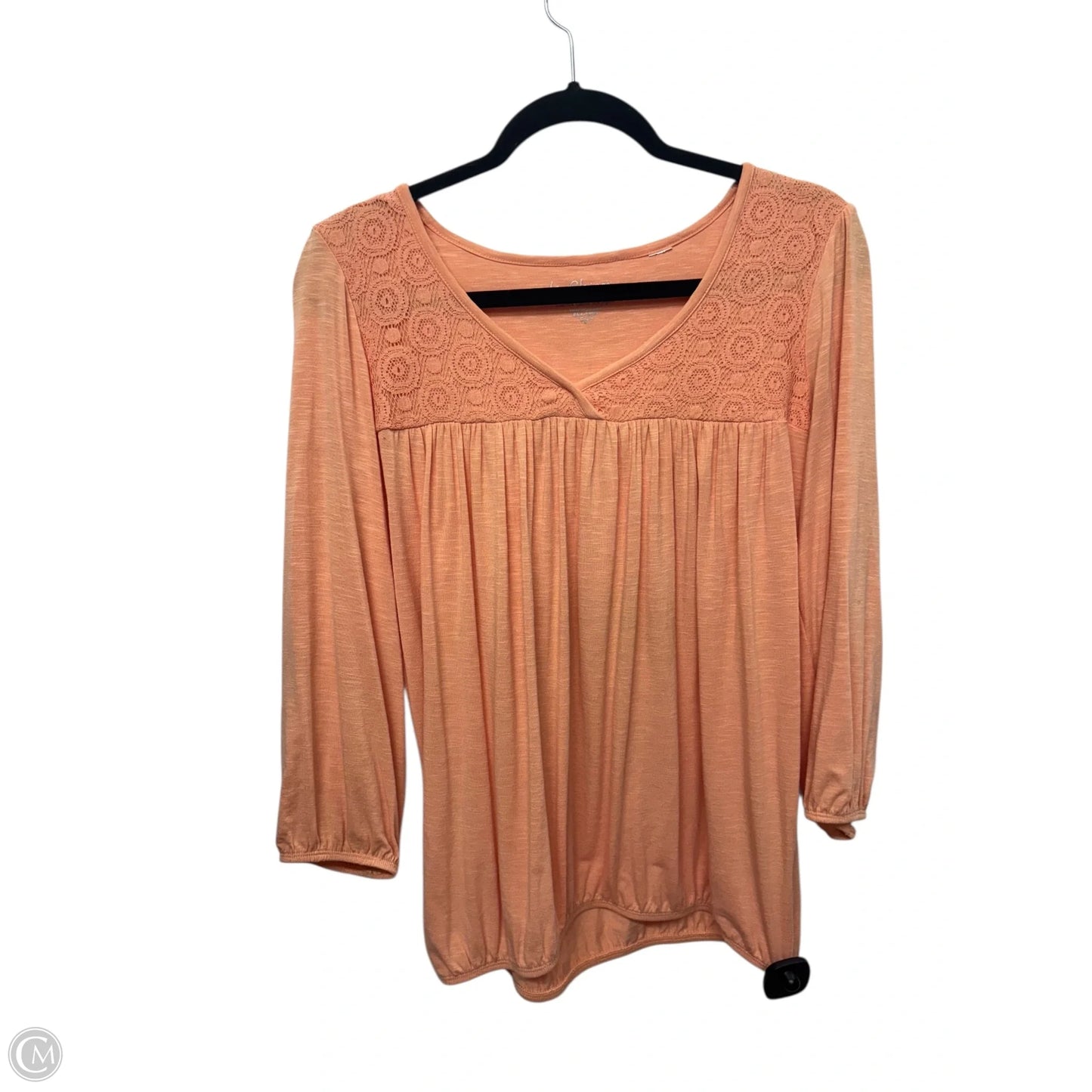 Top Long Sleeve By Chicos In Orange, Size: 0