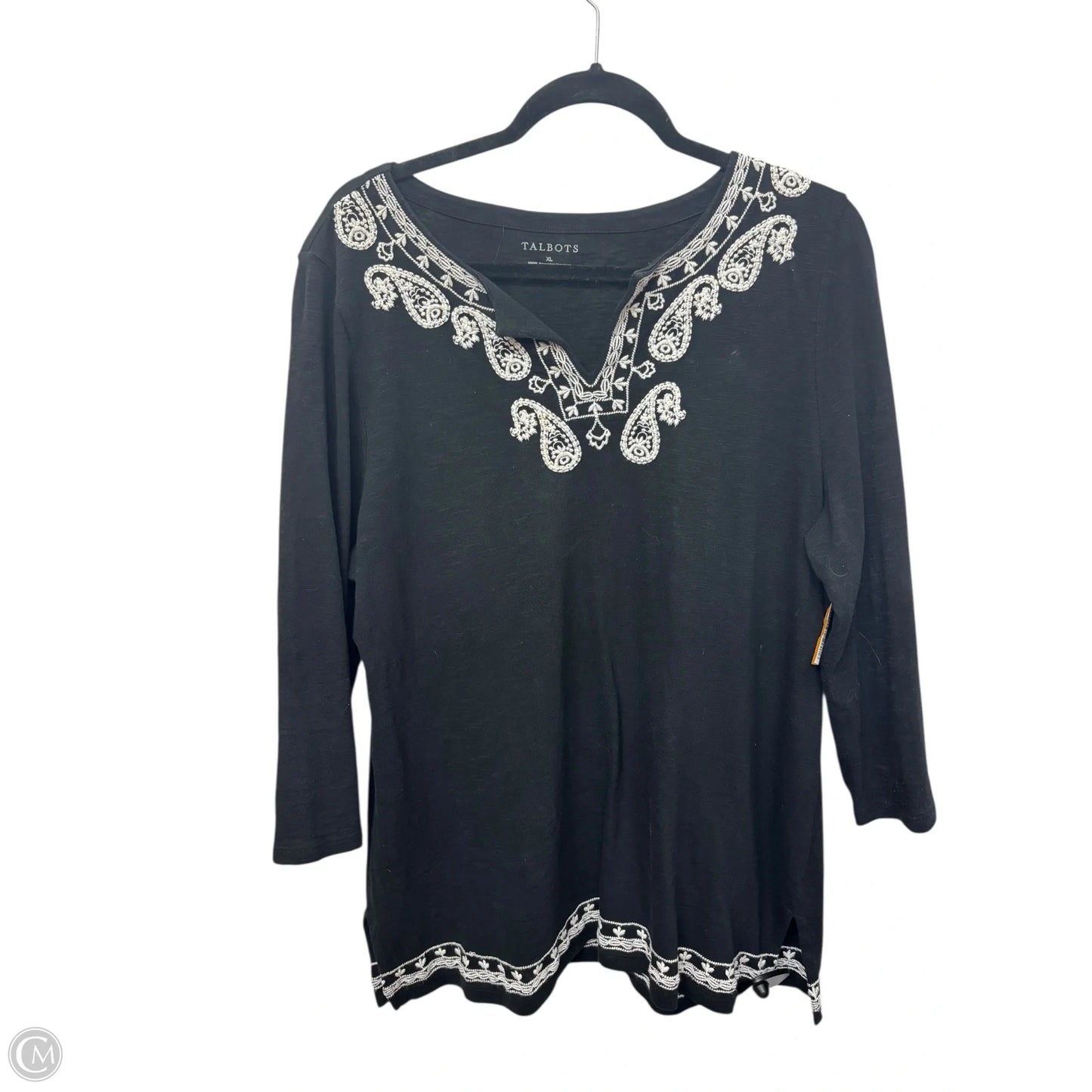 Top Long Sleeve By Talbots In Black, Size: Xl