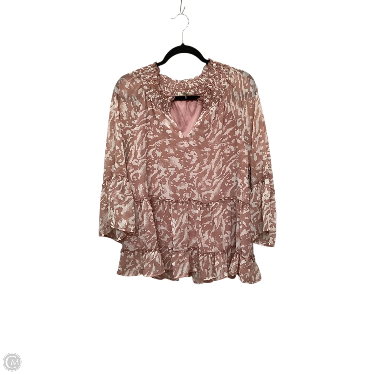 Top Long Sleeve By Entro In Pink, Size: L