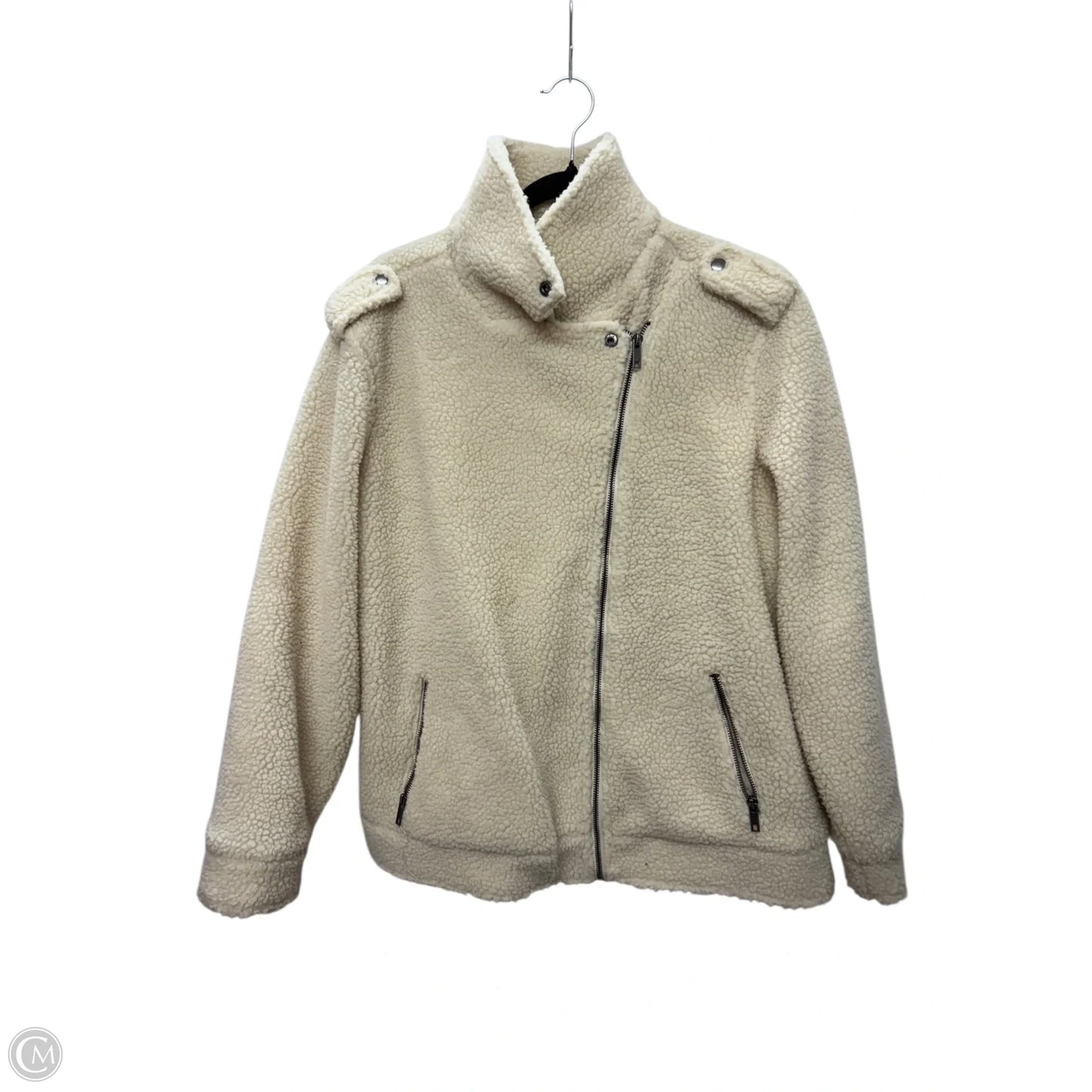Jacket Faux Fur & Sherpa By New Look In Cream, Size: 1x
