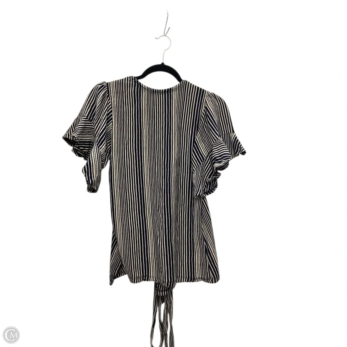 Top Short Sleeve By Free People In Striped Pattern, Size: M
