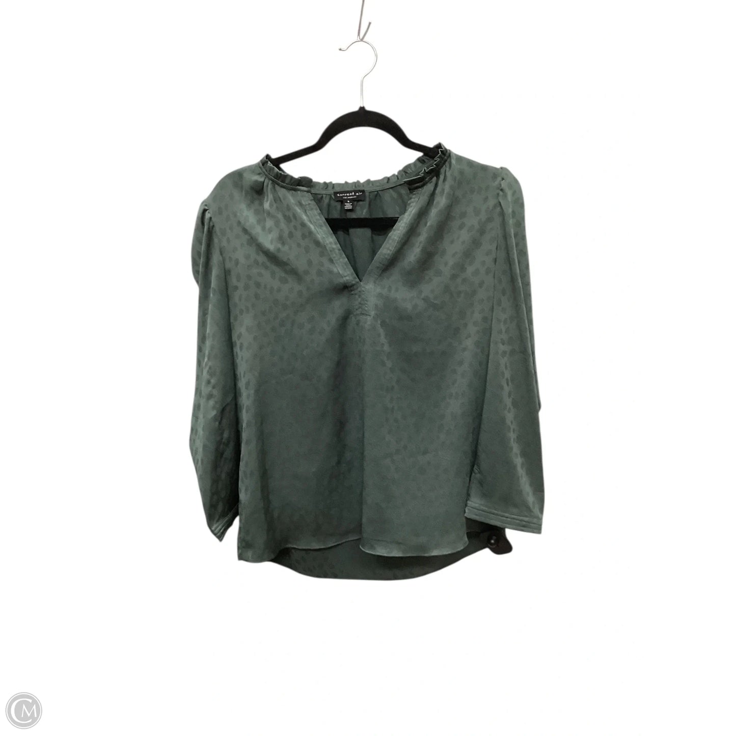 Top Long Sleeve By Current Air In Green, Size: S