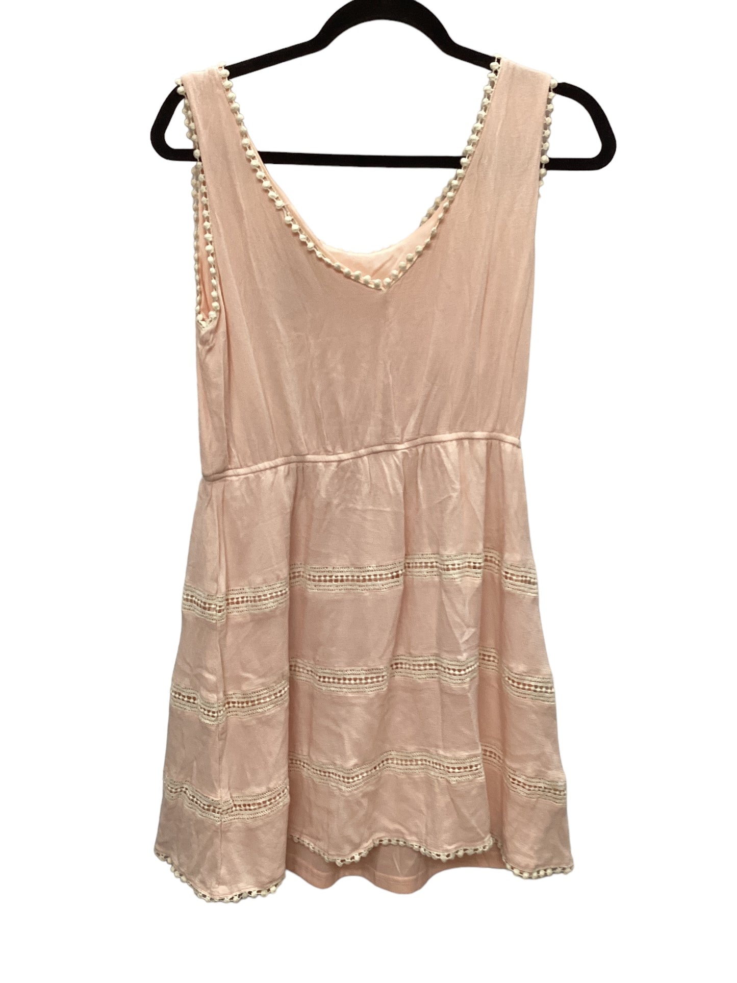 Pink Dress Casual Short Clothes Mentor, Size M