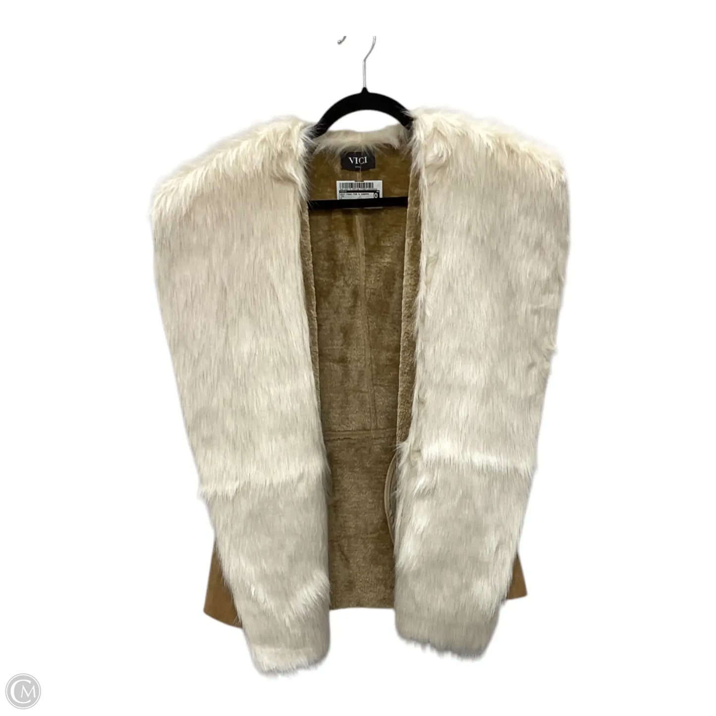 Vest Faux Fur & Sherpa By Vici In Tan, Size: S
