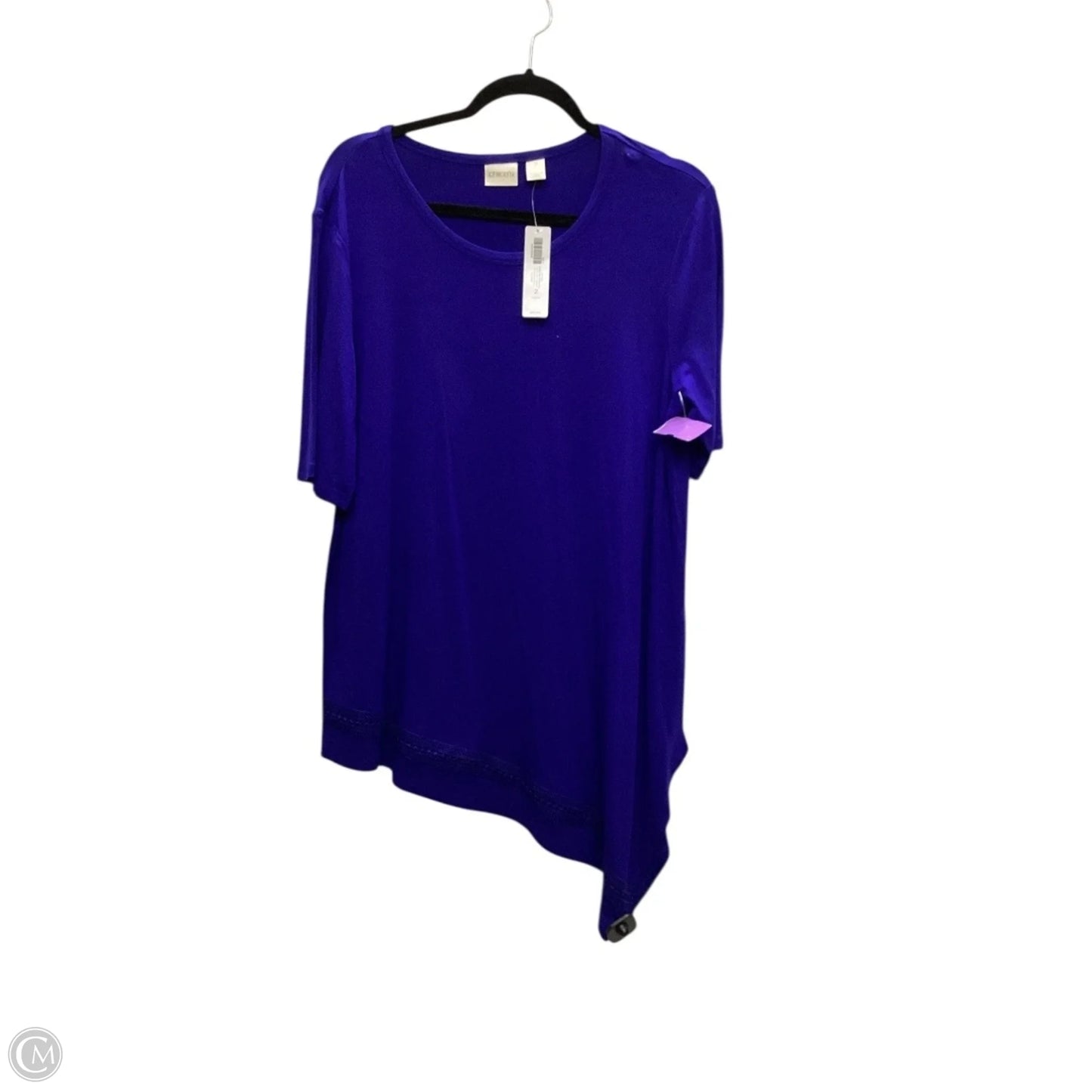 Top Short Sleeve By Chicos In Blue, Size: M