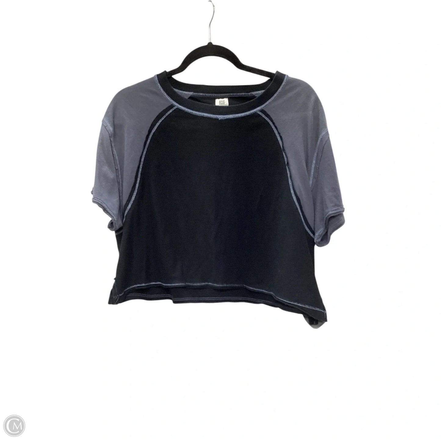 Top Short Sleeve By Bdg In Black & Grey, Size: M