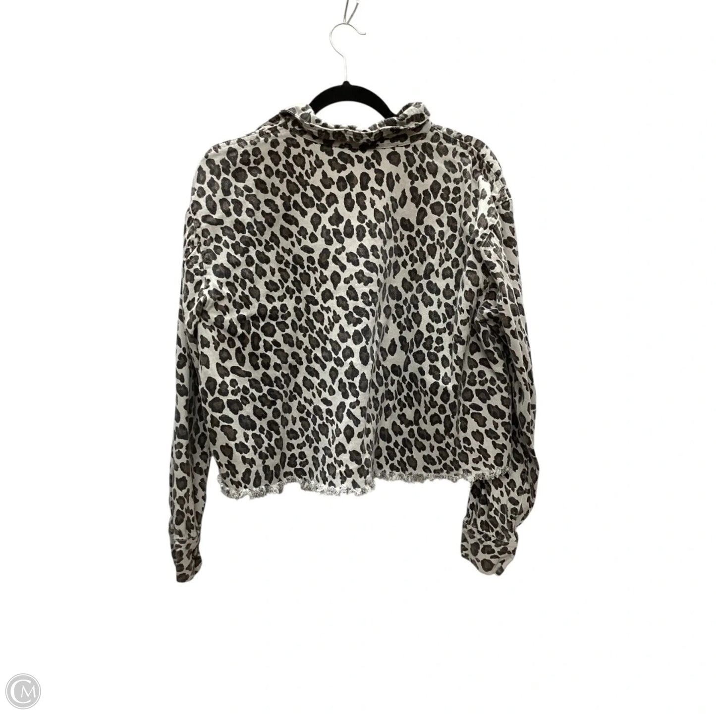 Jacket Denim By Ee Some In Animal Print, Size: L