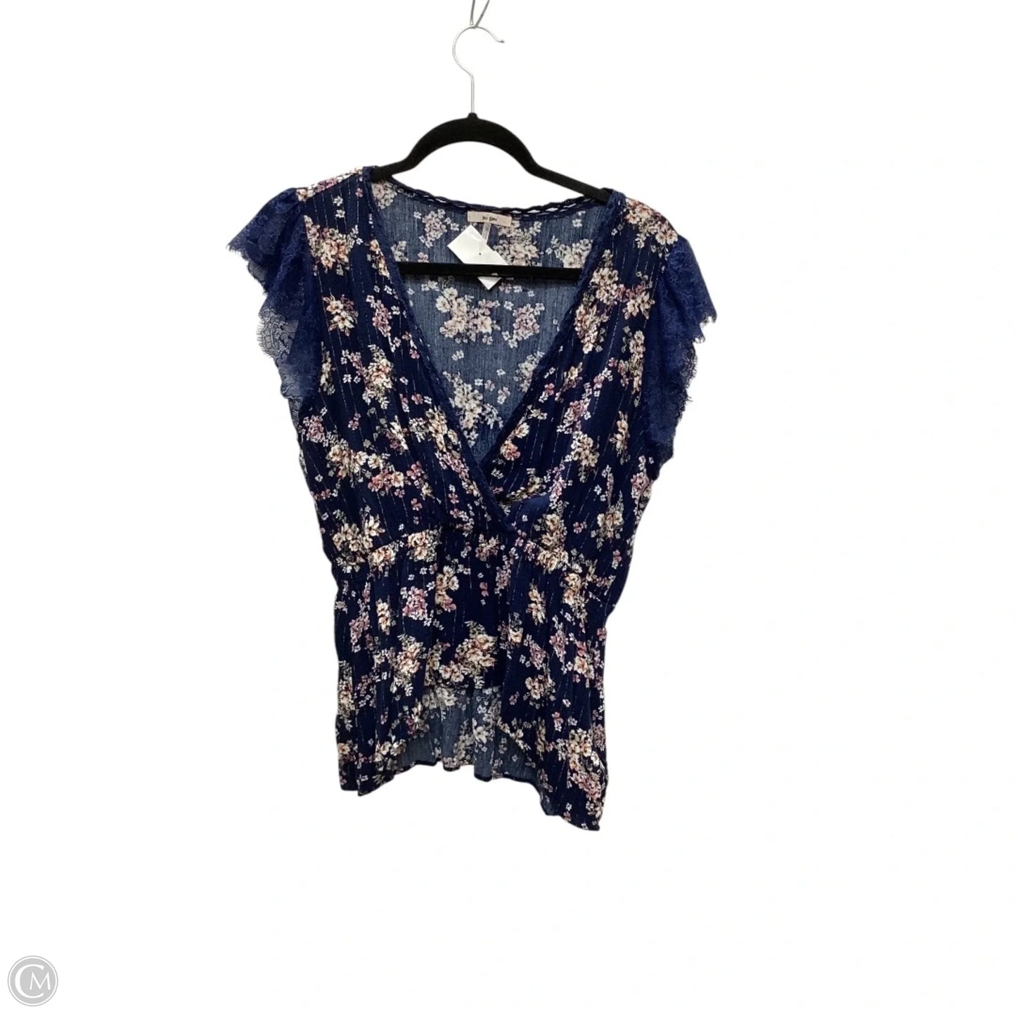 Top Short Sleeve By Mi Ami In Navy, Size: Xl