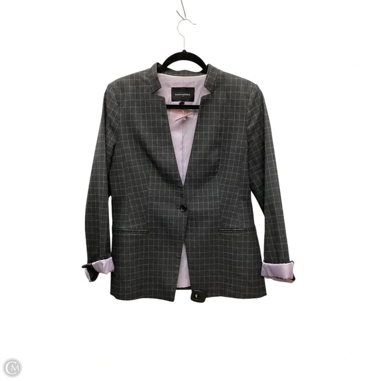 Blazer By Banana Republic In Grey, Size: 8