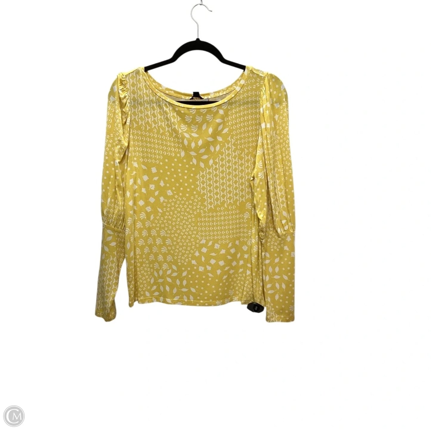 Top Long Sleeve By Ann Taylor In Yellow, Size: M