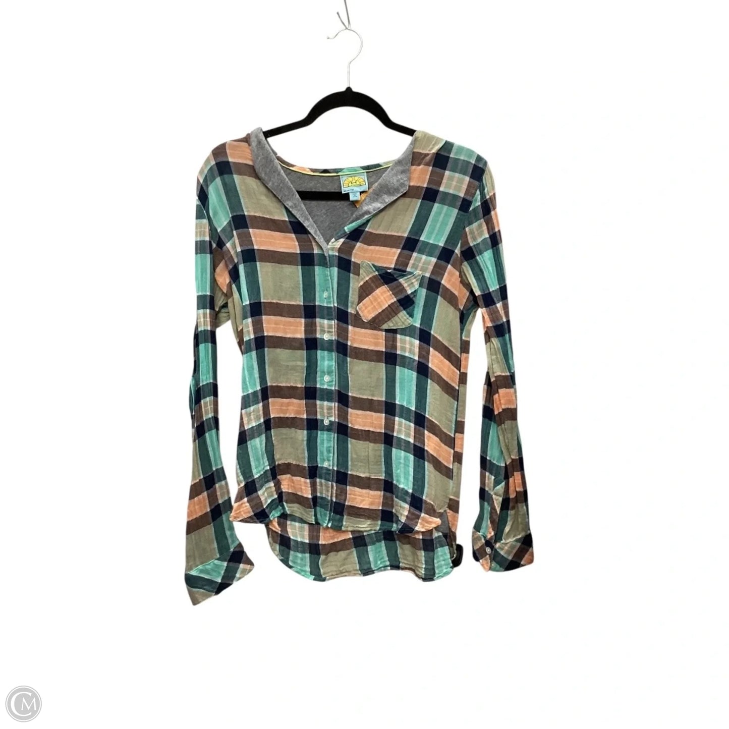 Top Long Sleeve By C And C In Multi-colored, Size: M