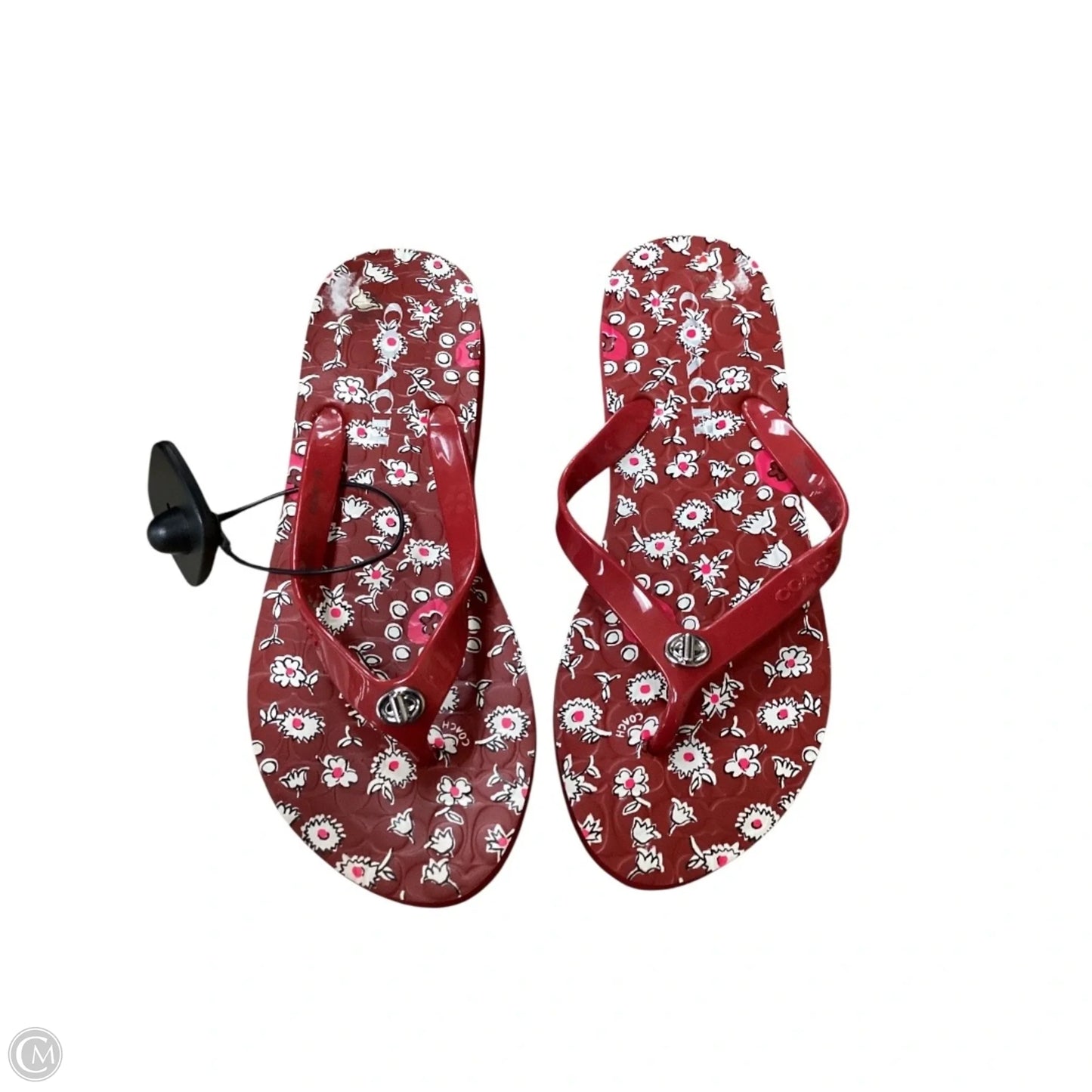 Sandals Designer By Coach In Red, Size: 6