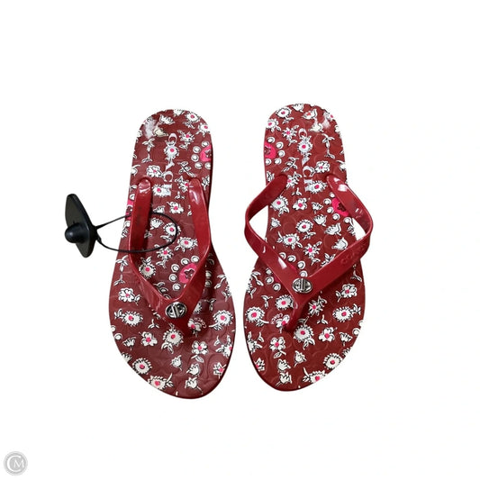 Sandals Designer By Coach In Red, Size: 6