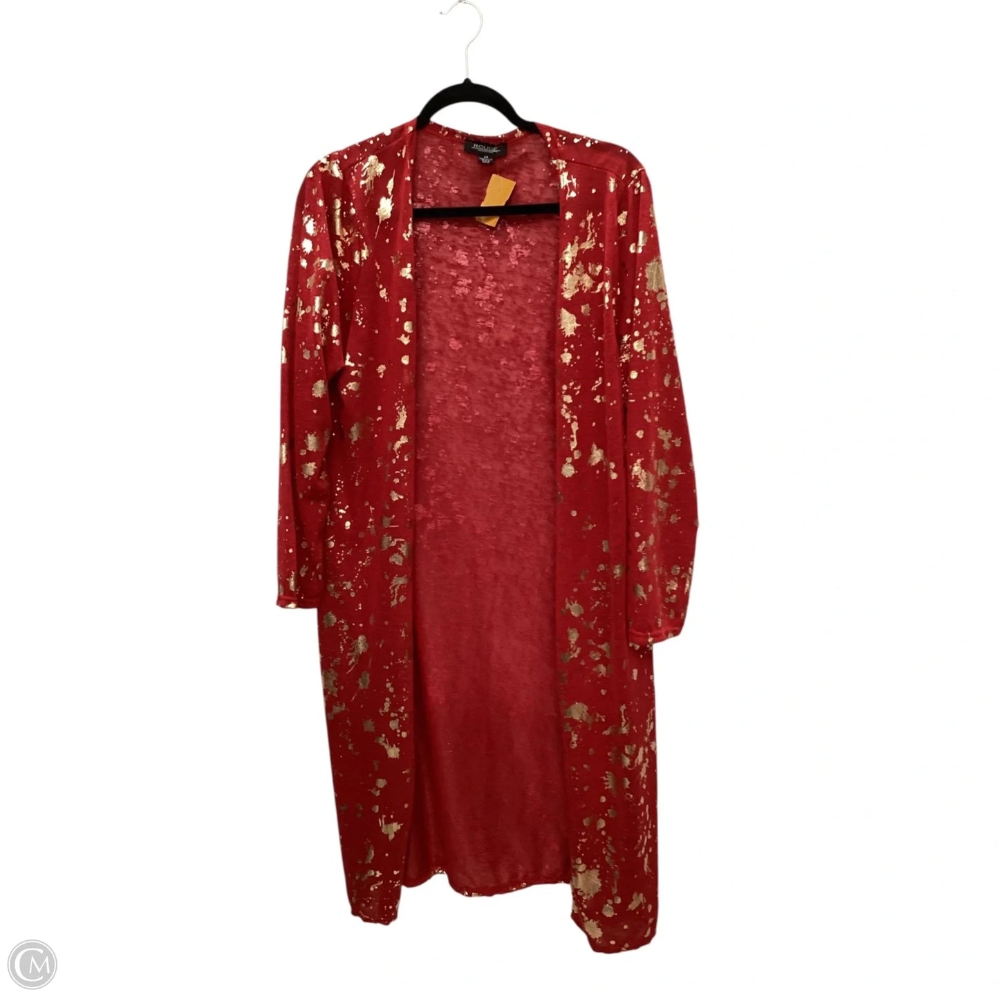 Kimono By Rouge In Gold & Red, Size: 2x
