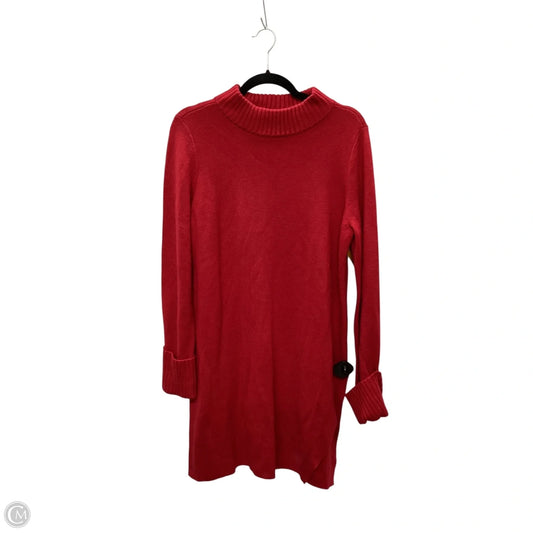 Dress Sweater By Chicos In Red, Size: M