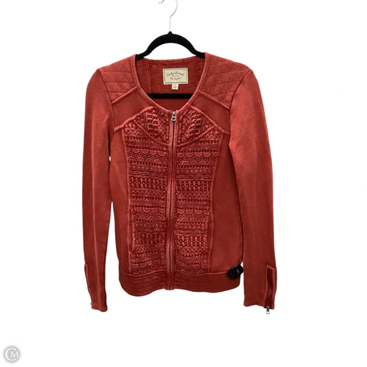 Jacket Moto By Lucky Brand In Orange, Size: S