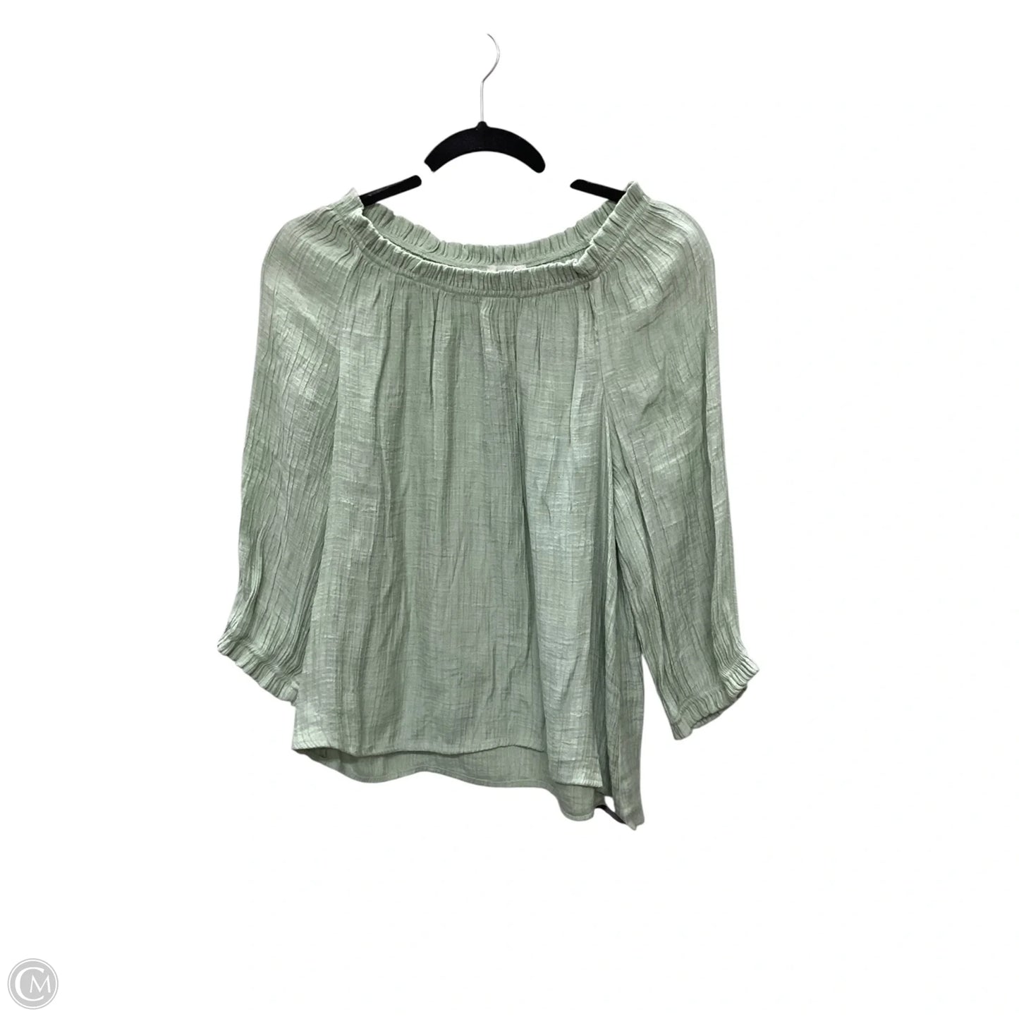 Top Long Sleeve By Wonderly In Green, Size: L