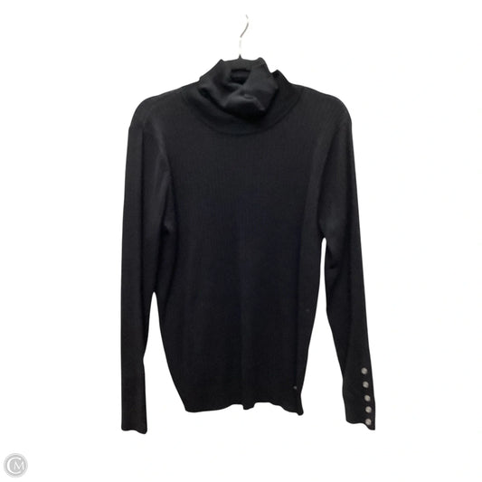 Top Long Sleeve By Calvin Klein In Black, Size: Xl
